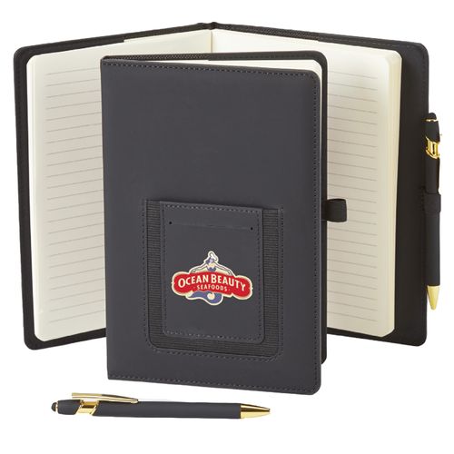 Refillable Journal with Phone Pocket and Stylus Pen image thumbnail