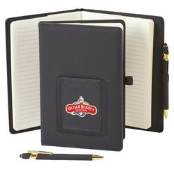 Image of Refillable Journal with Phone Pocket and Stylus Pen