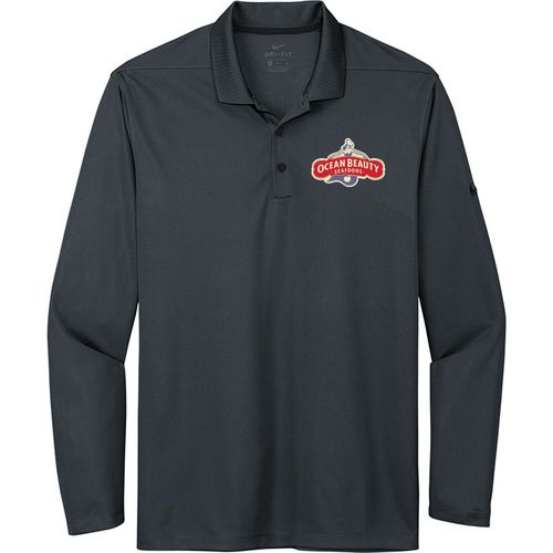 Nike® Men's Dri-FIT™ Micro Piqué Long-Sleeved Performance Polo image thumbnail