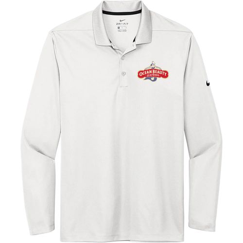 Nike® Men's Dri-FIT™ Micro Piqué Long-Sleeved Performance Polo image thumbnail