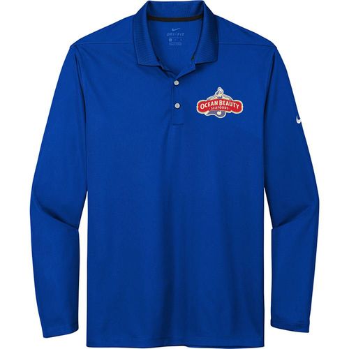 Nike® Men's Dri-FIT™ Micro Piqué Long-Sleeved Performance Polo image thumbnail