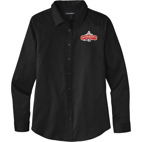 Port Authority® SuperPro™ Women's Long-Sleeved Twill Shirt image thumbnail