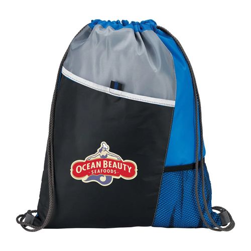 Drawstring Backpack with Reflective Strip image thumbnail