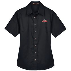 Image of Harriton® Easy Blend™ Women's Short-Sleeve Twill Shirt