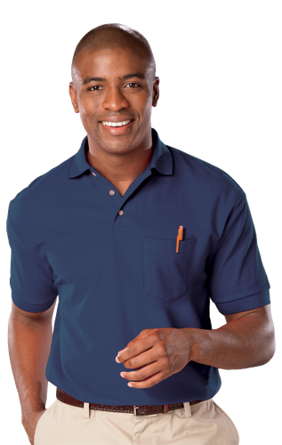 Adult Superblend S/S Pocketed Polo image thumbnail