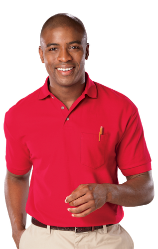 Adult Superblend S/S Pocketed Polo image thumbnail
