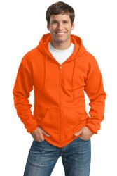 Image of Safety Orange - Port & Company® Tall Essential Fleece Full-Zip Hooded Sweatshirt. PC90ZHT