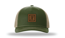 Image of Richardson Five-Panel Trucker Cap w/ Leather Patch - 112FP