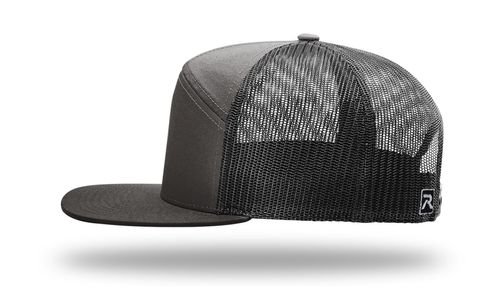 Richardson Five-Panel Trucker Cap w/ Leather Patch - 112FP image thumbnail