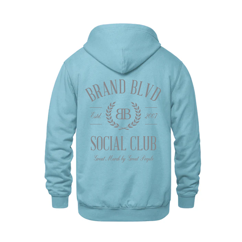 Social Club Hoodie - Light Blue image thumbnail
