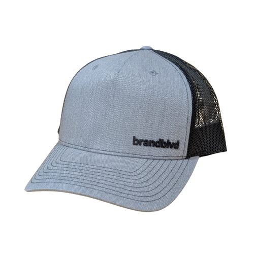 Richardson Five-Panel Trucker Cap - Heather Grey/Black image thumbnail