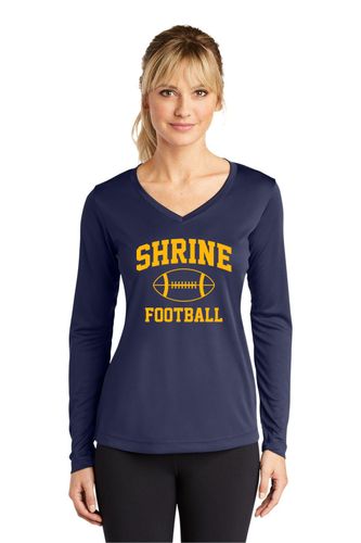Sport-Tek Ladies Long Sleeve PosiCharge Competitor V-Neck Tee image thumbnail