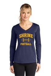 Image of Sport-Tek Ladies Long Sleeve PosiCharge Competitor V-Neck Tee