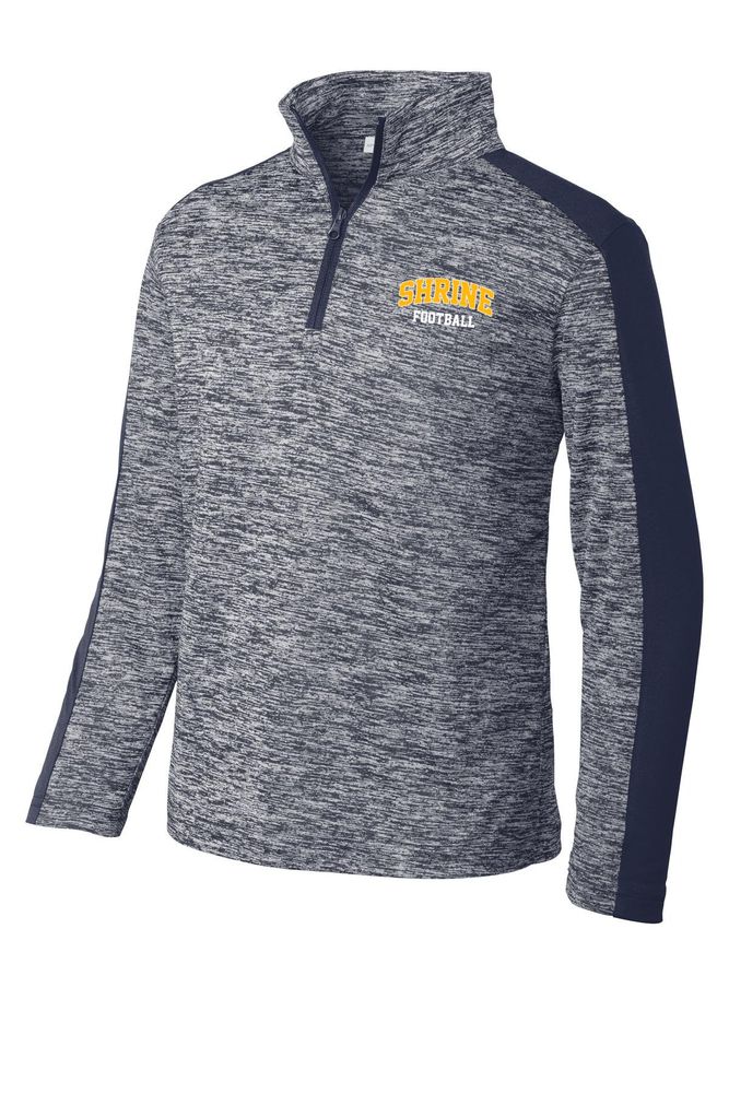 Sport-Tek Youth PosiCharge Electric Heather Colorblock 1/4-Zip Pullover primary image