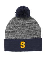 Image of Sport-Tek Heather Pom Pom Beanie