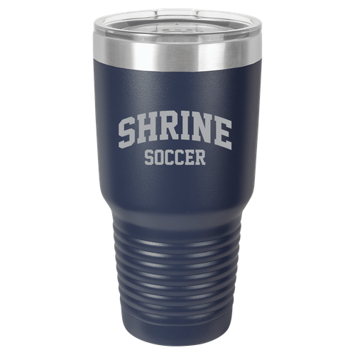 Polar Camel 30 oz. Navy Blue Vacuum Insulated Ringneck Tumbler with Clear Lid image thumbnail