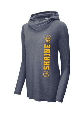 Sport-Tek Ladies PosiCharge Tri-Blend Wicking Long Sleeve Hoodie image thumbnail
