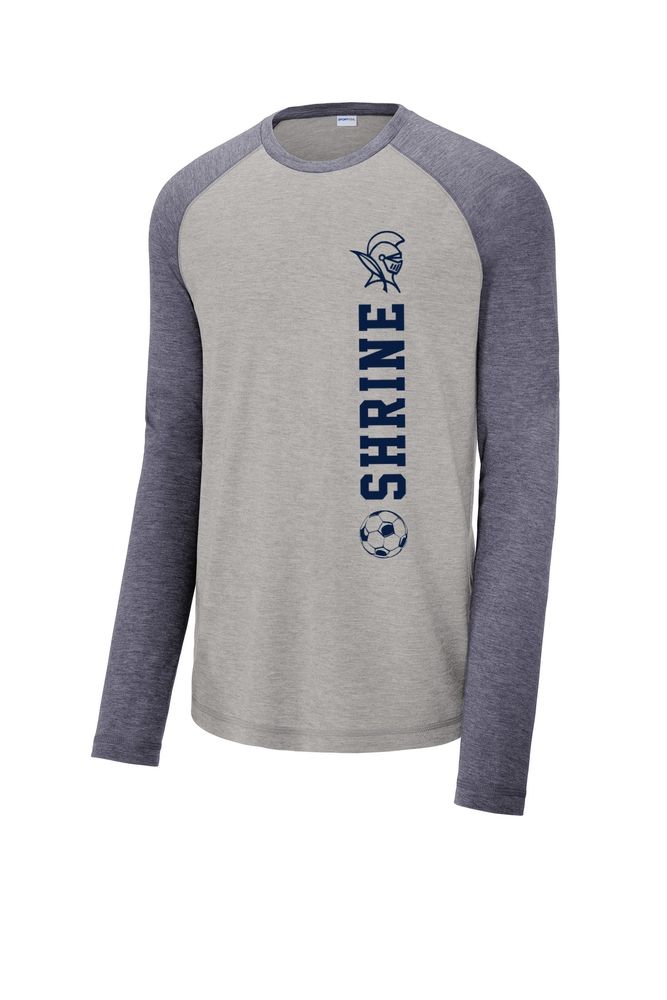 Sport-Tek PosiCharge Long Sleeve Tri-Blend Wicking Raglan Tee primary image