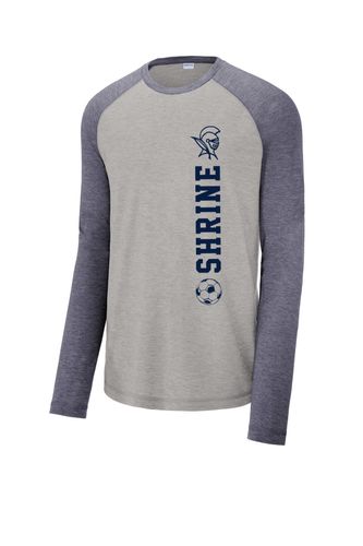 Sport-Tek PosiCharge Long Sleeve Tri-Blend Wicking Raglan Tee image thumbnail