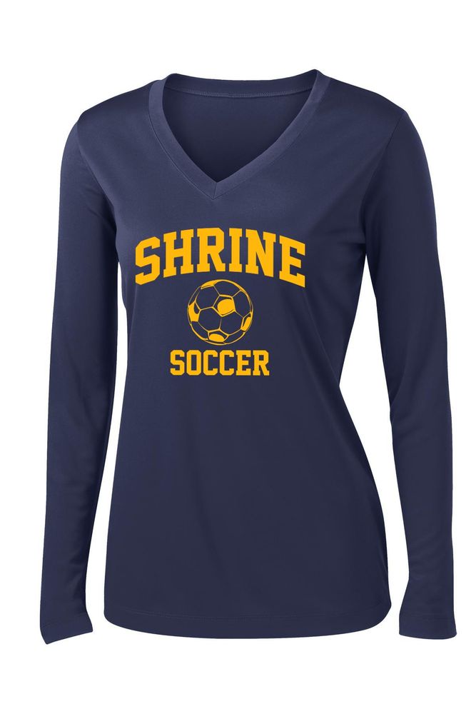 Sport-Tek Ladies Long Sleeve PosiCharge Competitor V-Neck Tee primary image