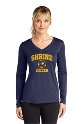 Image of Sport-Tek Ladies Long Sleeve PosiCharge Competitor V-Neck Tee