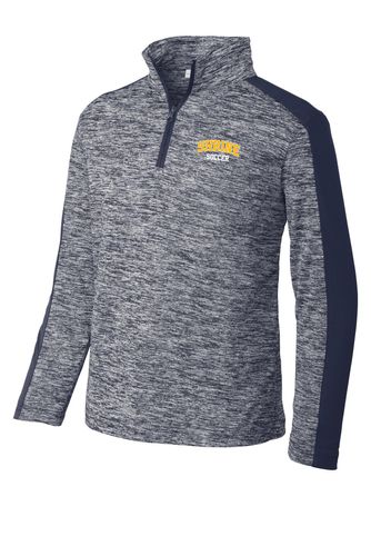 Sport-Tek Youth PosiCharge Electric Heather Colorblock 1/4-Zip Pullover image thumbnail