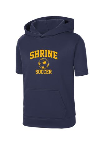 Sport-Tek Youth Sport-Wick Fleece Short Sleeve Hooded Pullover image thumbnail