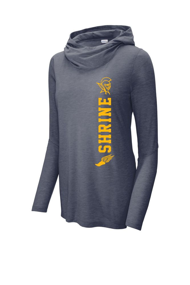 Sport-Tek Ladies PosiCharge Tri-Blend Wicking Long Sleeve Hoodie primary image