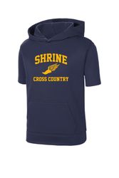 Image of Sport-Tek Youth Sport-Wick Fleece Short Sleeve Hooded Pullover