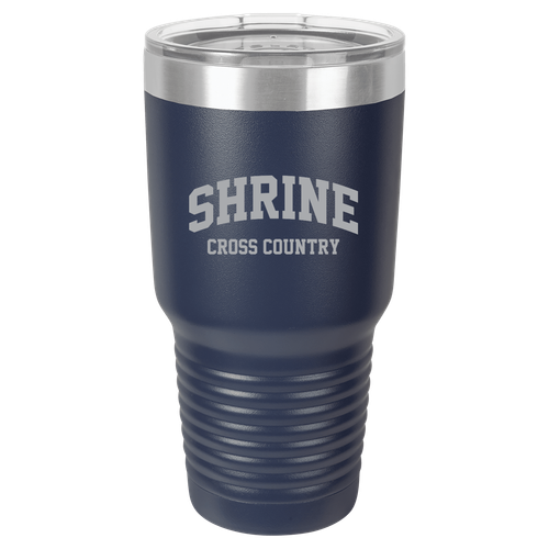 Polar Camel 30 oz. Navy Blue Vacuum Insulated Ringneck Tumbler with Clear image thumbnail