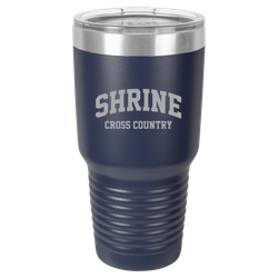 Image of Polar Camel 30 oz. Navy Blue Vacuum Insulated Ringneck Tumbler with Clear