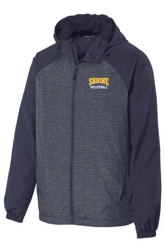 Sport-Tek Heather Colorblock Raglan Hooded Wind Jacket image thumbnail