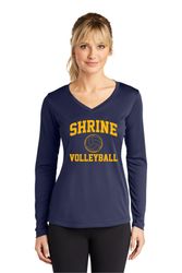 Image of Sport-Tek Ladies Long Sleeve PosiCharge Competitor V-Neck Tee