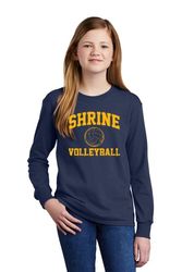 Image of Port & Company Youth Long Sleeve Core Cotton Tee