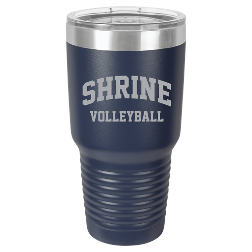Polar Camel 30 oz. Navy Blue Vacuum Insulated Ringneck Tumbler with Clear Lid image thumbnail