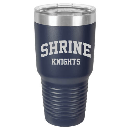 Polar Camel 30 oz. Navy Blue Vacuum Insulated Ringneck Tumbler with Clear Lid image thumbnail