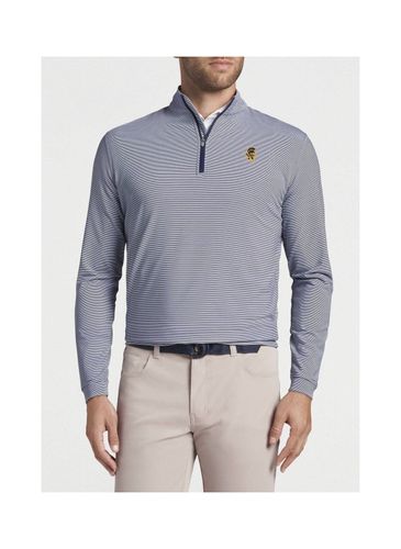 Peter Millar Men's Perth Mini-Stripe Stretch Loop Terry Quarter-Zip image thumbnail