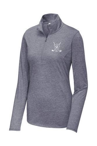 Sport-Tek Ladies PosiCharge Tri-Blend Wicking 1/4-Zip Pullover image thumbnail