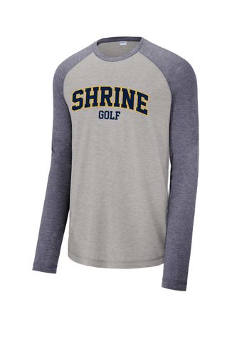 Sport-Tek PosiCharge Long Sleeve Tri-Blend Wicking Raglan Tee image thumbnail