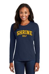 Image of Port & Company Ladies Long Sleeve Core Cotton Tee