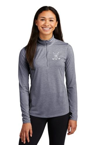 Sport-Tek Ladies PosiCharge Tri-Blend Wicking 1/4-Zip Pullover image thumbnail