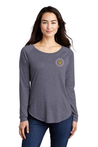 Sport-Tek Ladies PosiCharge Long Sleeve Tri-Blend Wicking Scoop Neck Raglan Tee image thumbnail