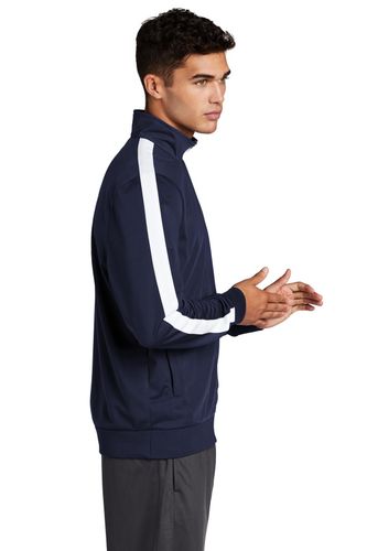 Sport-Tek Tricot Sleeve Stripe Track Jacket image thumbnail