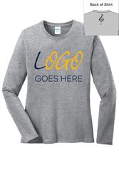 Image of Port & Company Ladies Long Sleeve Core Cotton Tee