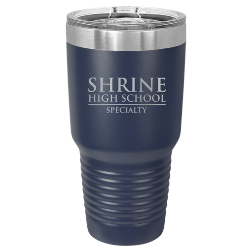 Polar Camel 30 oz. Navy Blue Vacuum Insulated Ringneck Tumbler with Clear Lid image thumbnail