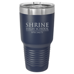 Image of Polar Camel 30 oz. Navy Blue Vacuum Insulated Ringneck Tumbler with Clear Lid