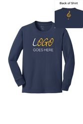 Image of Port & Company Youth Long Sleeve Core Cotton Tee