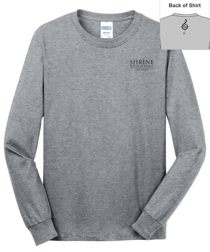 STACKED LOGO Port & Company - Long Sleeve Core Cotton Tee primary image