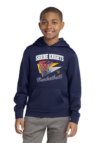 Sport-Tek Youth Sport-Wick Fleece Hooded Pullover image thumbnail