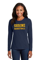 Image of Port & Company Ladies Long Sleeve Core Cotton Tee